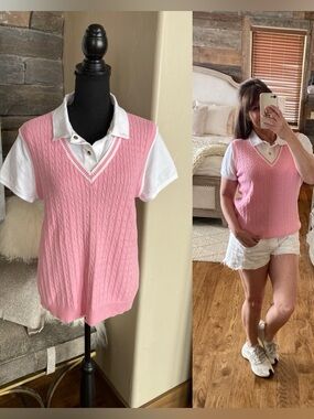 Lauren Active Ralph Lauren Preppy Clueless Golf Country Club Ballet Baby Pink